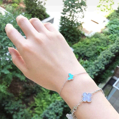 [Royal Jewelry]BUTTERFLY TURQUOISE BUTTERFLY BRACELET SILVER