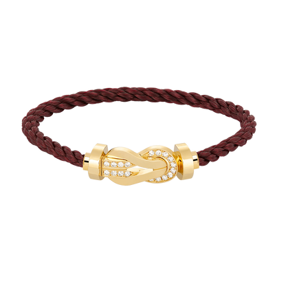 [Royal Jewelry]CHANCE LARGE 8 FIGURE BUCKLE HALF DIAMOND BRACELET GOLD