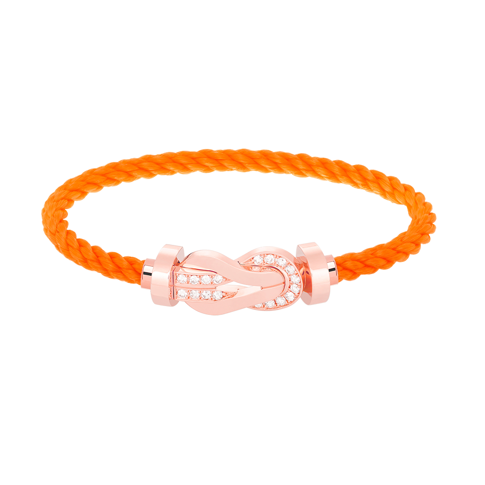 [Royal Jewelry]CHANCE LARGE 8 FIGURE BUCKLE HALF DIAMOND BRACELET ROSE GOLD