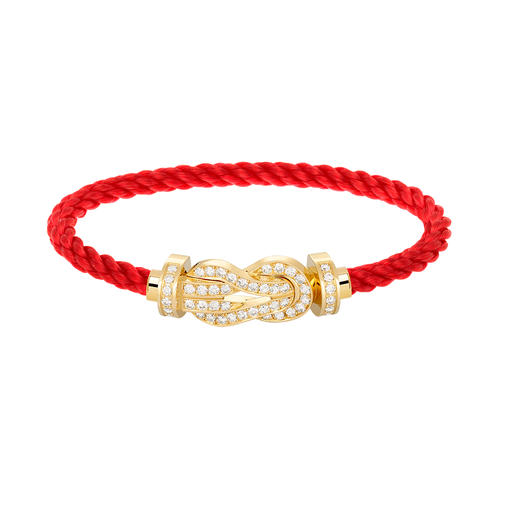 [Royal Jewelry]CHANCE LARGE 8 FIGURE BUCKLE FULLDIAMOND BRACELET GOLD