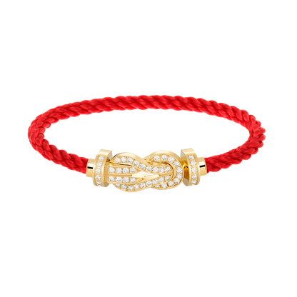 [Royal Jewelry]CHANCE LARGE 8 FIGURE BUCKLE FULLDIAMOND BRACELET GOLD