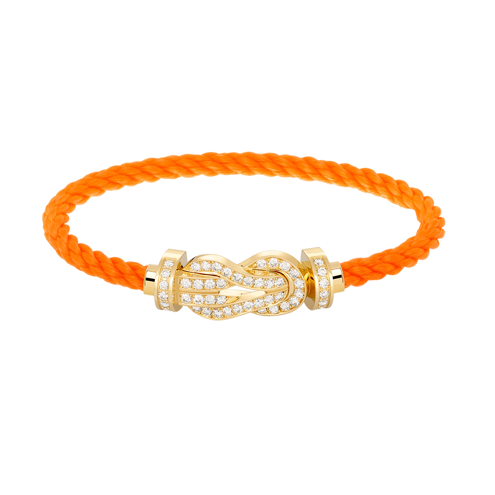 [Royal Jewelry]CHANCE LARGE 8 FIGURE BUCKLE FULLDIAMOND BRACELET GOLD