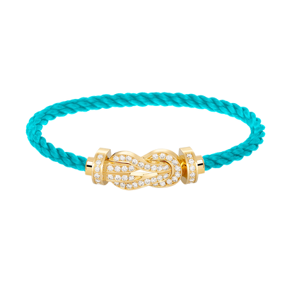 [Royal Jewelry]CHANCE LARGE 8 FIGURE BUCKLE FULLDIAMOND BRACELET GOLD