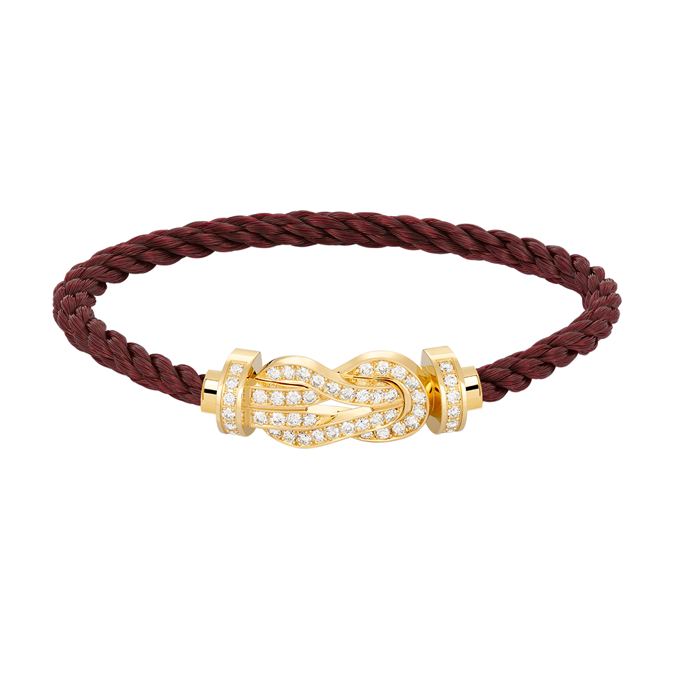 [Royal Jewelry]CHANCE LARGE 8 FIGURE BUCKLE FULLDIAMOND BRACELET GOLD