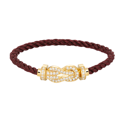 [Royal Jewelry]CHANCE LARGE 8 FIGURE BUCKLE FULLDIAMOND BRACELET GOLD