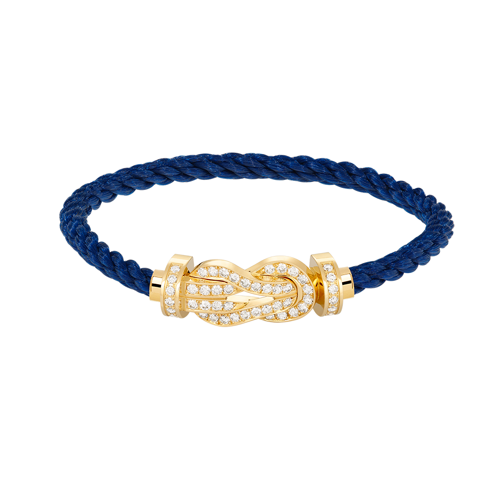 [Royal Jewelry]CHANCE LARGE 8 FIGURE BUCKLE FULLDIAMOND BRACELET GOLD