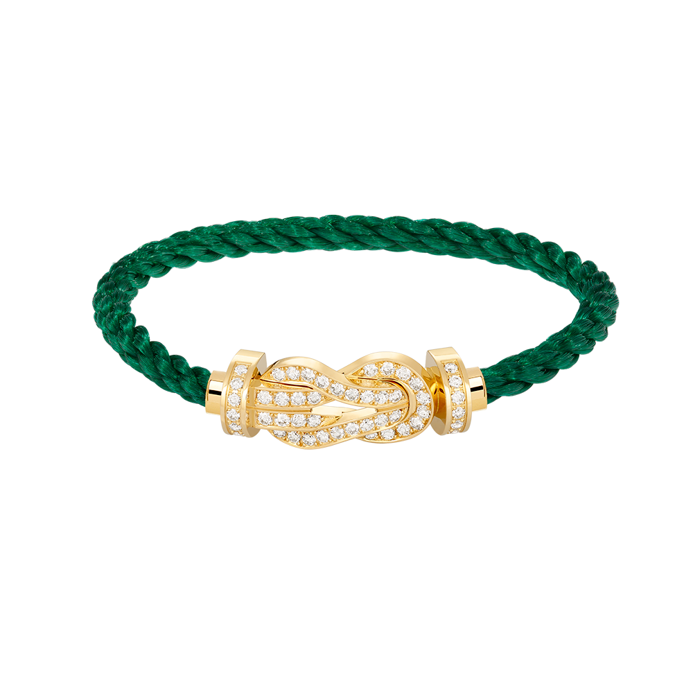 [Royal Jewelry]CHANCE LARGE 8 FIGURE BUCKLE FULLDIAMOND BRACELET GOLD