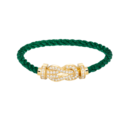 [Royal Jewelry]CHANCE LARGE 8 FIGURE BUCKLE FULLDIAMOND BRACELET GOLD