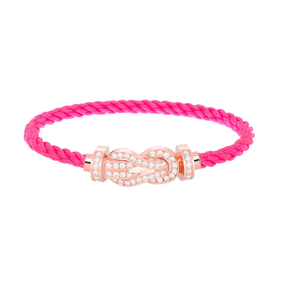 [Royal Jewelry]CHANCE LARGE 8 FIGURE BUCKLE FULL DIAMOND BRACELET ROSE GOLD