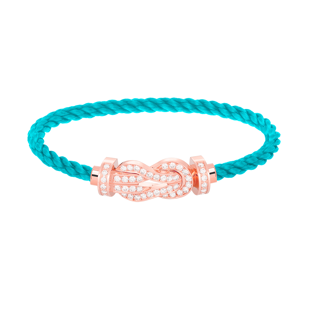 [Royal Jewelry]CHANCE LARGE 8 FIGURE BUCKLE FULL DIAMOND BRACELET ROSE GOLD