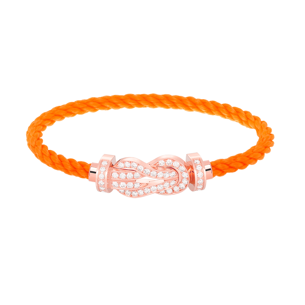 [Royal Jewelry]CHANCE LARGE 8 FIGURE BUCKLE FULL DIAMOND BRACELET ROSE GOLD