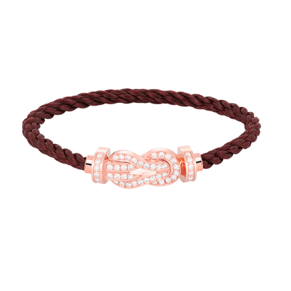 [Royal Jewelry]CHANCE LARGE 8 FIGURE BUCKLE FULL DIAMOND BRACELET ROSE GOLD