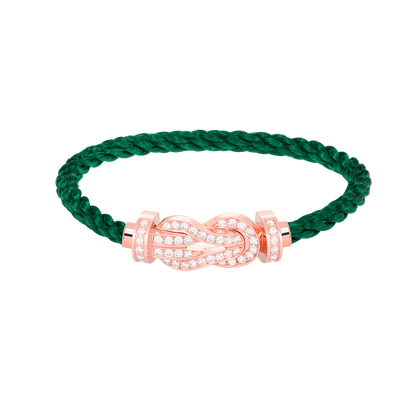 [Royal Jewelry]CHANCE LARGE 8 FIGURE BUCKLE FULL DIAMOND BRACELET ROSE GOLD