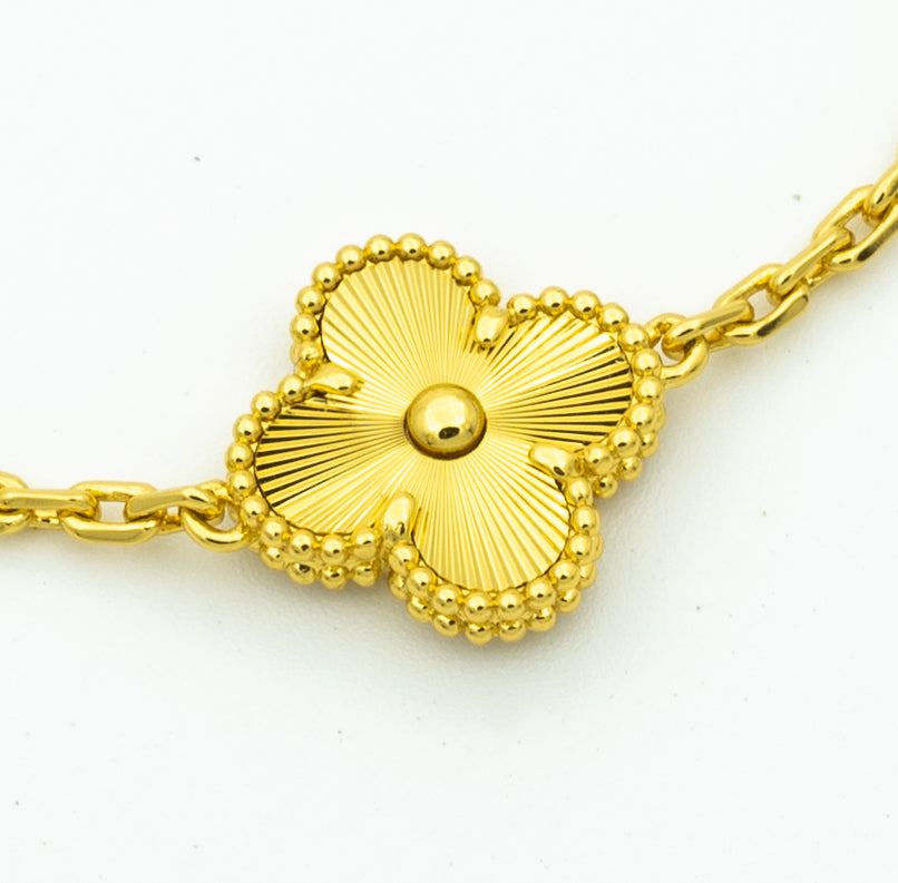 [Royal Jewelry]CLOVER BRACELET 5 MOTIFS GOLD DIAMOND