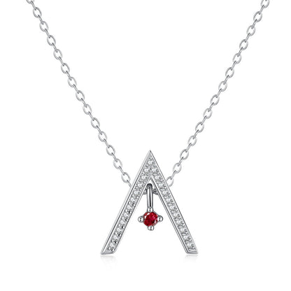 [Royal Jewelry]Sparkling "A" Shape Necklace
