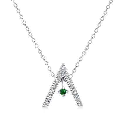 [Royal Jewelry]Sparkling "A" Shape Necklace