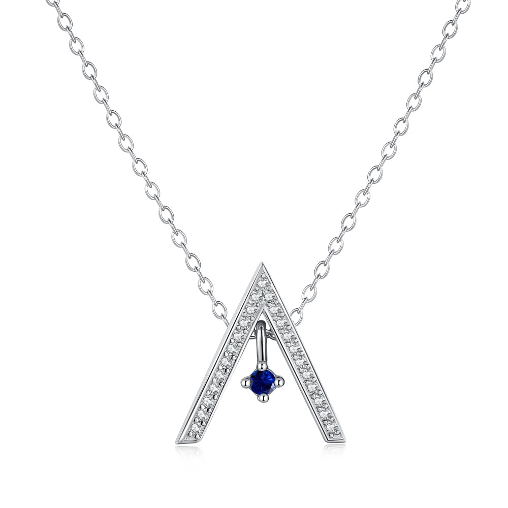 [Royal Jewelry]Sparkling "A" Shape Necklace