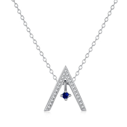 [Royal Jewelry]Sparkling "A" Shape Necklace