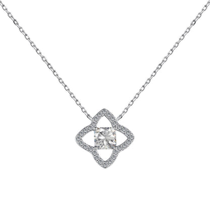 [Royal Jewelry]Exquisite Flower Shape Princess Cut Necklace