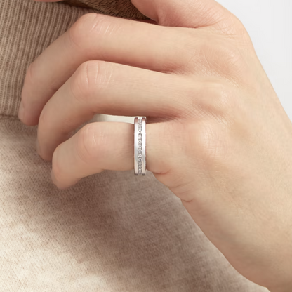 [Royal Jewelry]ZERO 1 ONE-BAND PAVED DIAMONDS ON THE SPIRAL RING