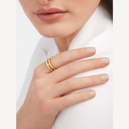 [Royal Jewelry]ZERO 1 ONE-BAND WITH OPENWORK LOGO SPIRAL RING