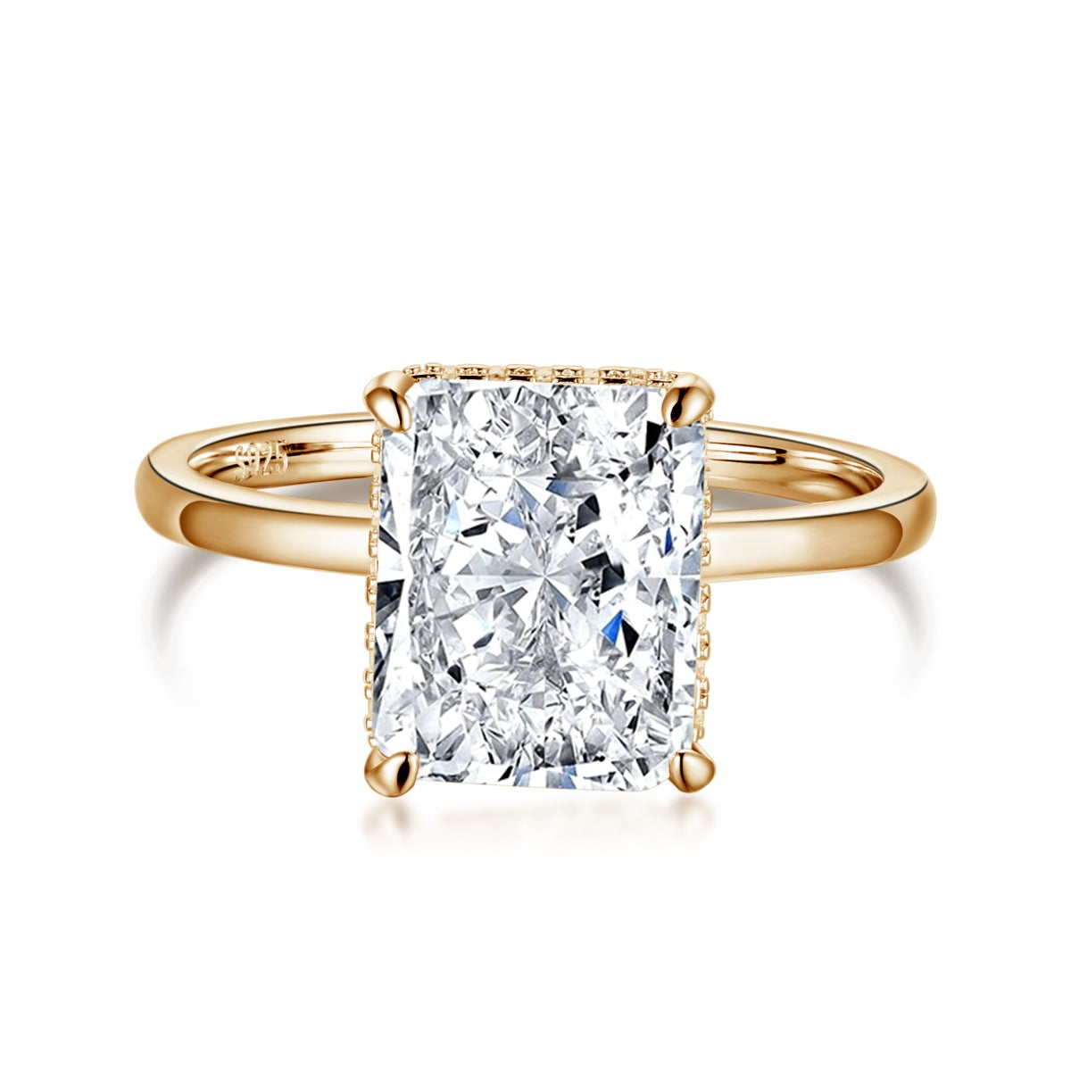 [Royal Jewelry]4.0 Carat Ornate Enchanting Radiand Cut Banquet Ring