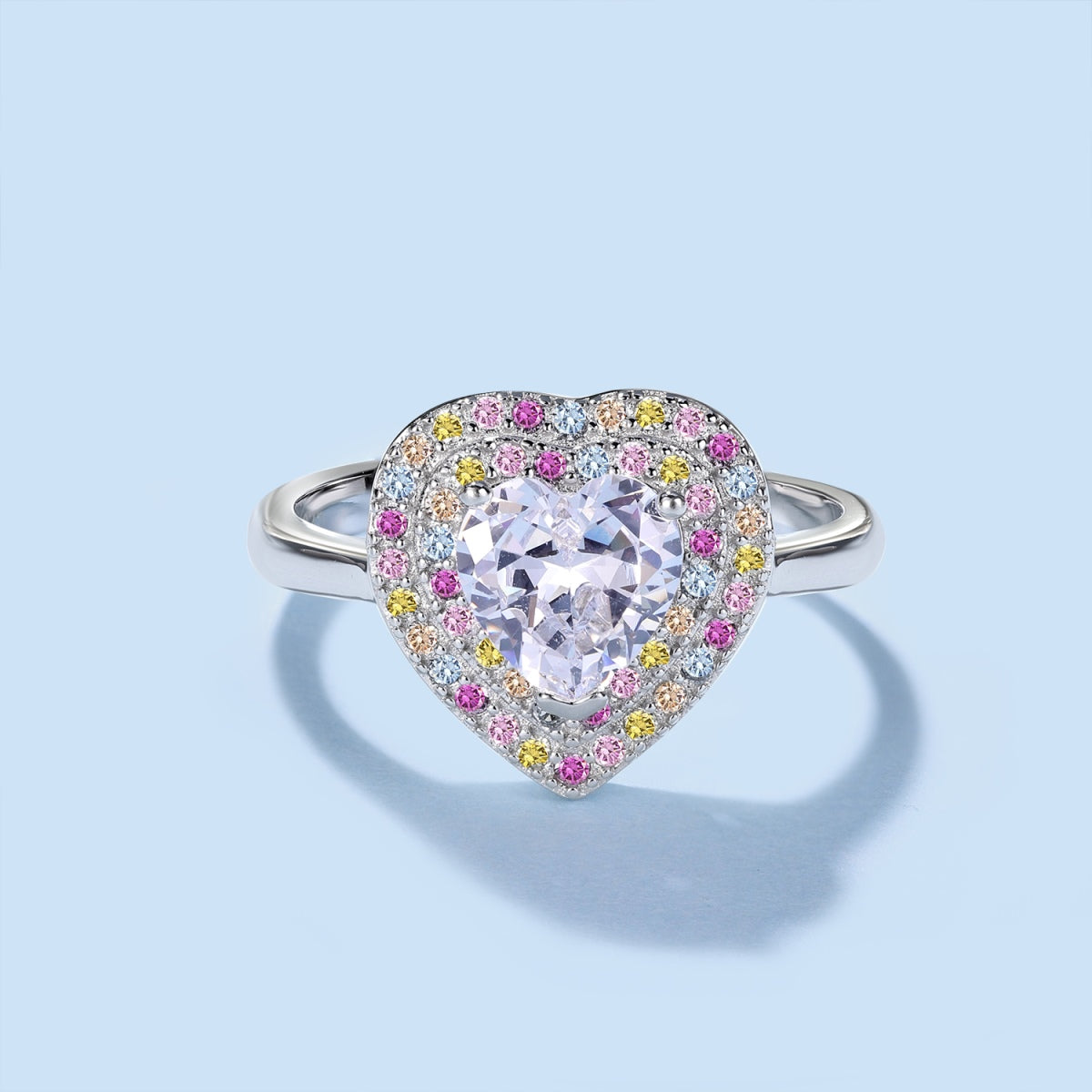 [Royal Jewelry]Delicate Ebullient Heart Shape Wedding Ring