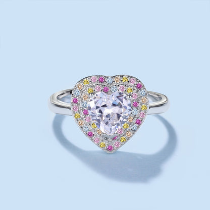 [Royal Jewelry]Delicate Ebullient Heart Shape Wedding Ring