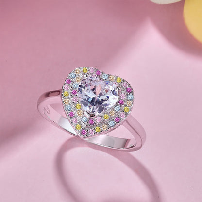 [Royal Jewelry]Delicate Ebullient Heart Shape Wedding Ring