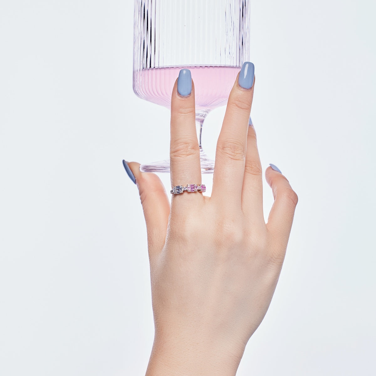 [Royal Jewelry]Unique Colorful Emerald Cut Party Ring