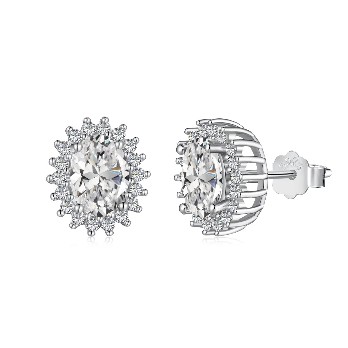 [Royal Jewelry]Delicate Radiant Oval Cut Daily Earrings