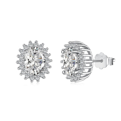 [Royal Jewelry]Delicate Radiant Oval Cut Daily Earrings