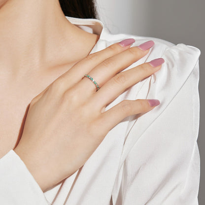 [Royal Jewelry]Sparkling Vibrant Round Shape Daily Ring