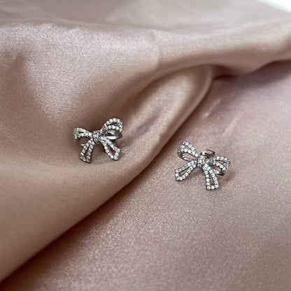 [Royal Jewelry]Dainty Bow Shape Earrings