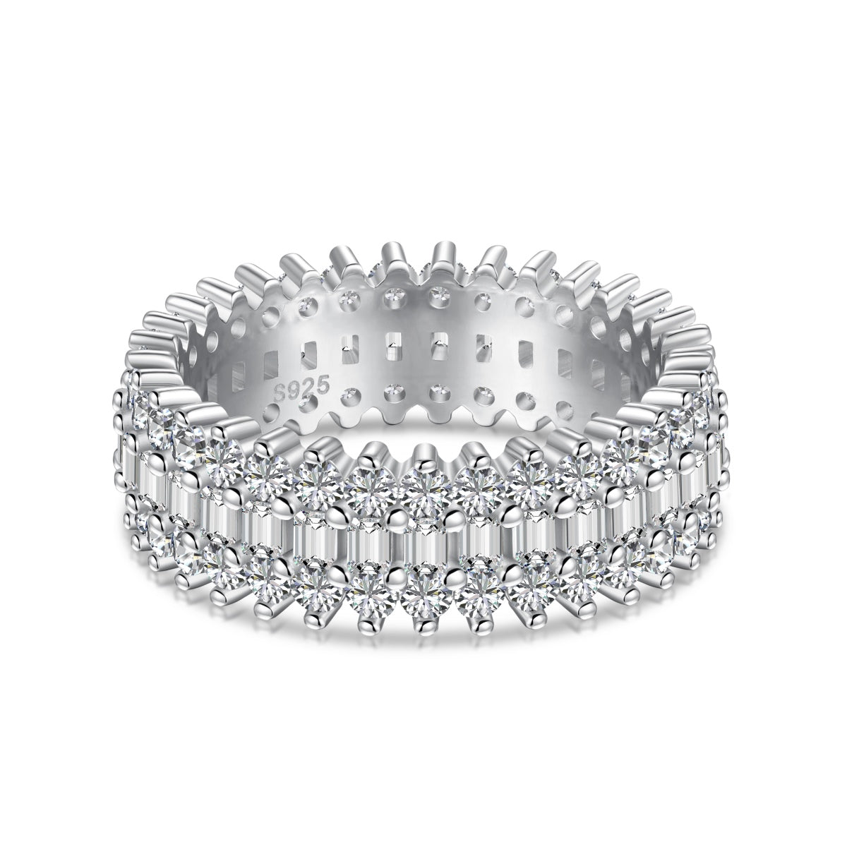 [Royal Jewelry]Ornate Colorful Radiant Cut Daily Ring