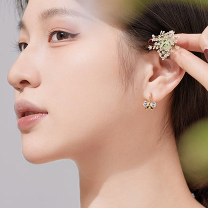 [Royal Jewelry]Exquisite Earrings With Heart-Shaped Bow Design