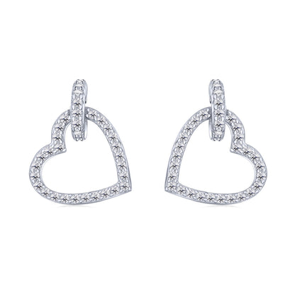 [Royal Jewelry]Dainty Heart Shape Earrings