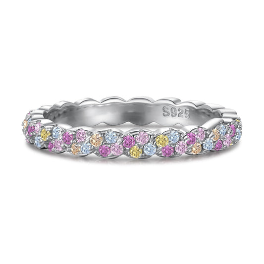 [Royal Jewelry]Dainty Ebullient Round Cut Daily Ring