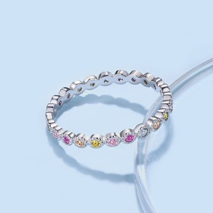 [Royal Jewelry]Radiant Sparkling Round Cut Daily Ring