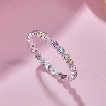 [Royal Jewelry]Radiant Sparkling Round Cut Daily Ring