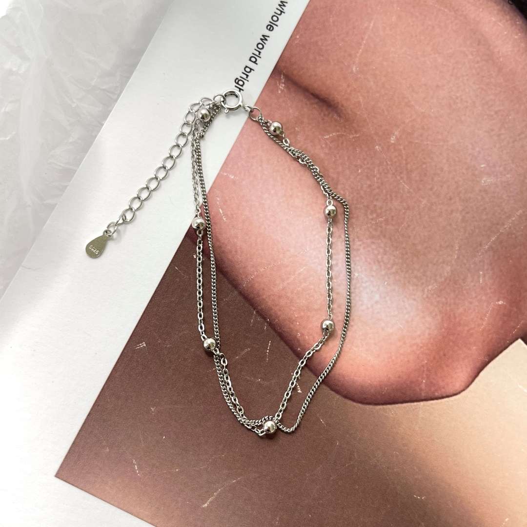 [Royal Jewelry]Delicate Bead Double Layer Bracelet