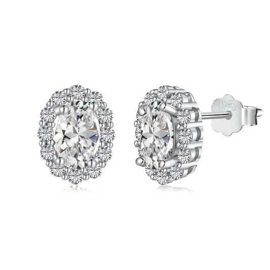 [Royal Jewelry]Delicate Unique Oval Cut Daily Earrings