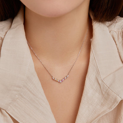 [Royal Jewelry]Dazzling Rainbow Necklace