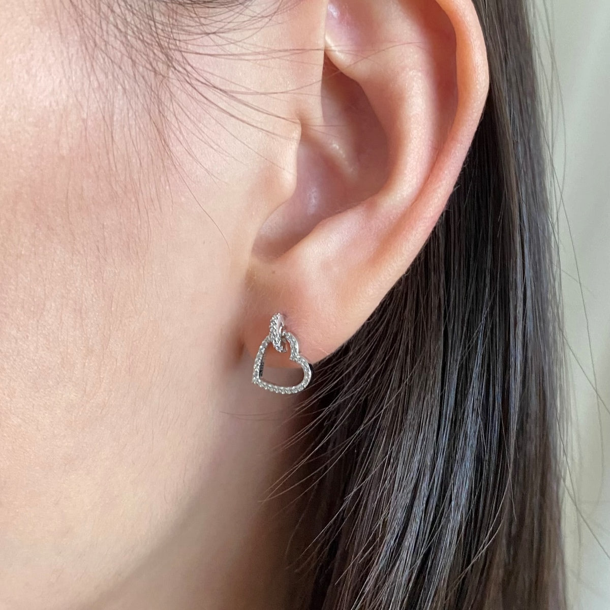 [Royal Jewelry]Dainty Heart Shape Earrings