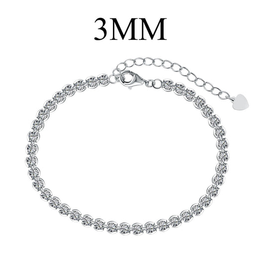 [Royal Jewelry]Ornate  Sparkling Round Cut Daily Bracelet