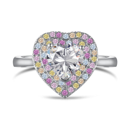 [Royal Jewelry]Delicate Ebullient Heart Shape Wedding Ring