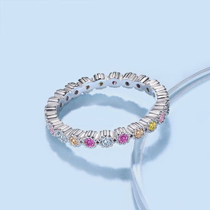 [Royal Jewelry]Unique Scintillating Round Cut Daily Ring