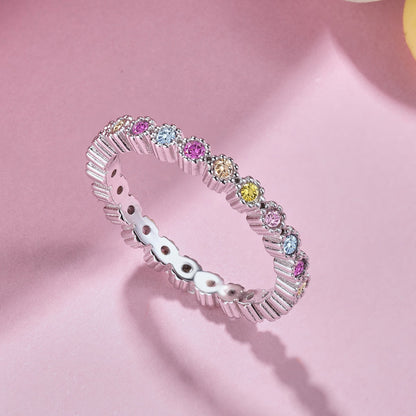 [Royal Jewelry]Unique Scintillating Round Cut Daily Ring