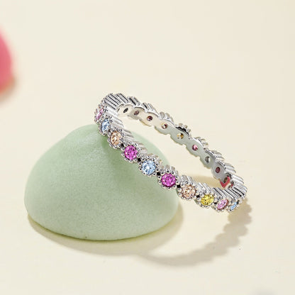 [Royal Jewelry]Unique Scintillating Round Cut Daily Ring