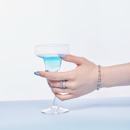 [Royal Jewelry]Dainty Kaleidoscopic Emerald Cut Daily Ring